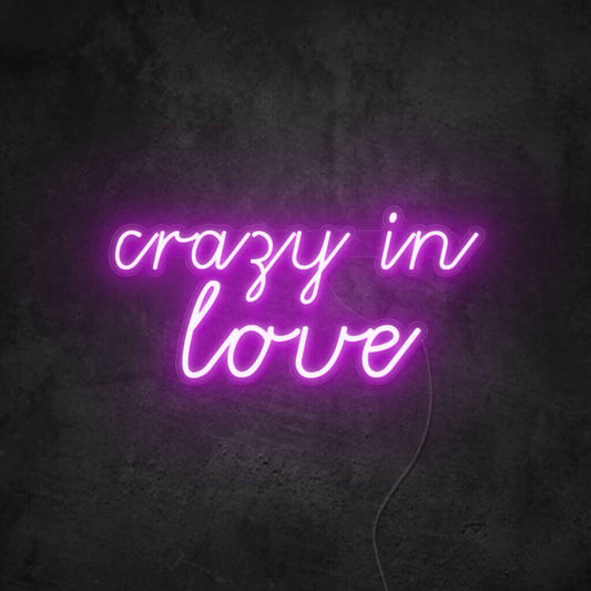 "Crazy in love" LED NEONSCHILD